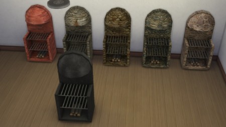 Medieval stove-grill-fireplace with animated fire by necrodog at Mod The Sims