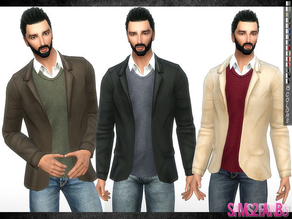 Sims 4 297 Shirt With Coat by sims2fanbg at TSR