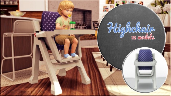 Sims 4 Toddler Highchair (functional) at Victor Miguel