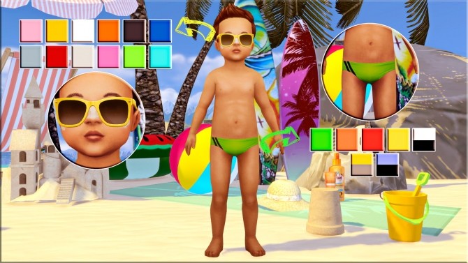 Sims 4 Toddler Pack Beach Day at Victor Miguel