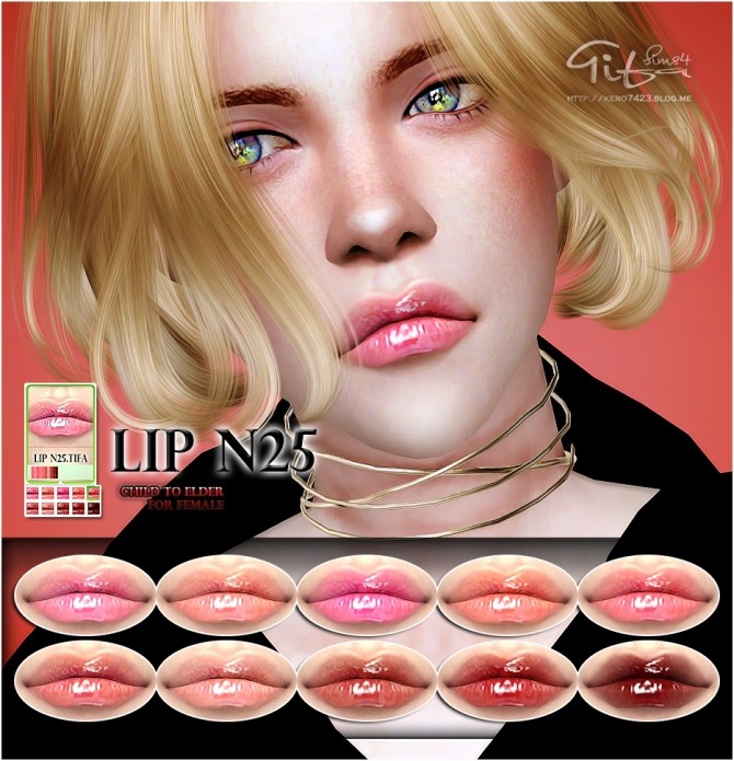 Sims 4 Lips N25 F at Tifa Sims