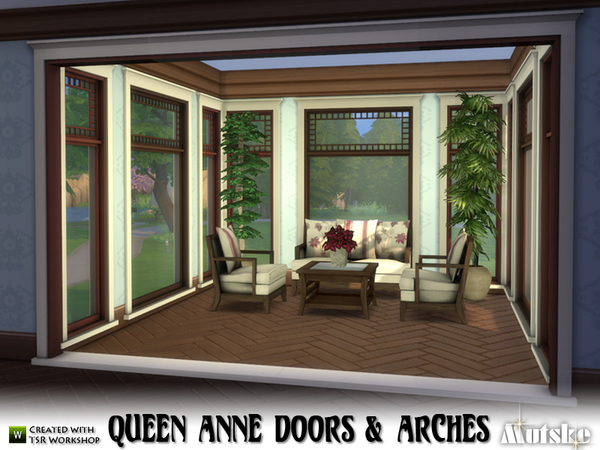 Sims 4 Queen Anne Doors and Arches by mutske at TSR