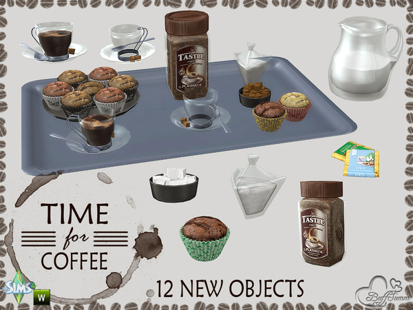 Sims 4 Time for Coffee clutter by BuffSumm at TSR