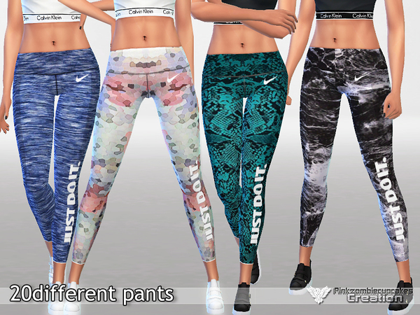 Sims 4 Athletic Pants Collection 011 by Pinkzombiecupcakes at TSR