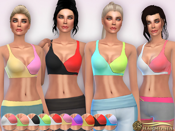 Sims 4 Wrap Front Sport Bra by Harmonia at TSR