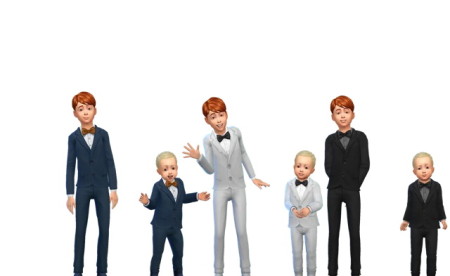 Toddlers formal suit converted for kids by G1G2 at SimsWorkshop