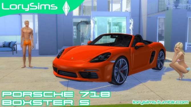 Sims 4 Porsche 718 Boxster S at LorySims