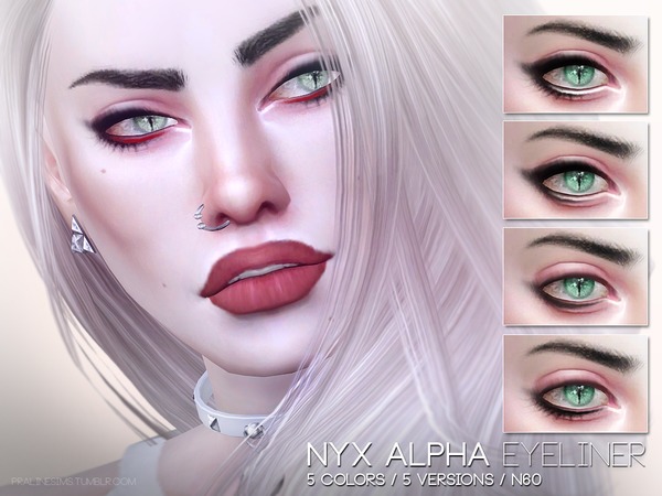 Sims 4 Nyx Alpha Eyeliner N60 by Pralinesims at TSR