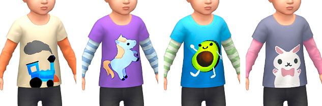 Sims 4 Layered T Shirts at Marvin Sims