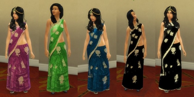 Sims 4 Indian Sarees by Leniad at Mod The Sims