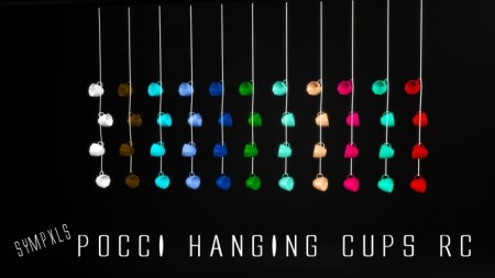 Recolors of Pocci’s Hanging Cups by Sympxls at SimsWorkshop