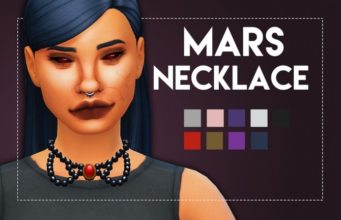 Sims 4 Mars Necklace by Weepingsimmer at SimsWorkshop