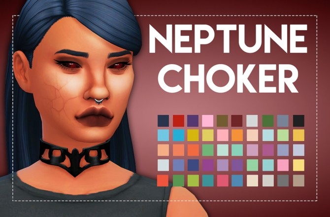 Sims 4 Neptune Choker by Weepingsimmer at SimsWorkshop