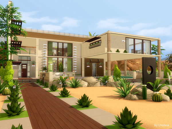 Sims 4 Mouna Concept house by Lhonna at TSR