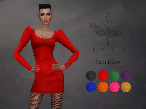 Sims 4 Pam Dress by Sentate at TSR