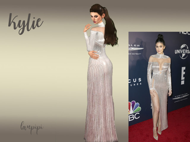 Sims 4 Kylies Golden Globes dress at Laupipi