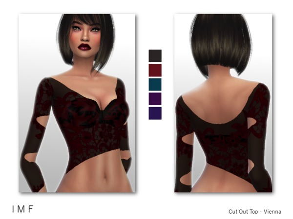 Sims 4 IMF Cut Out Top Vienna by IzzieMcFire at TSR