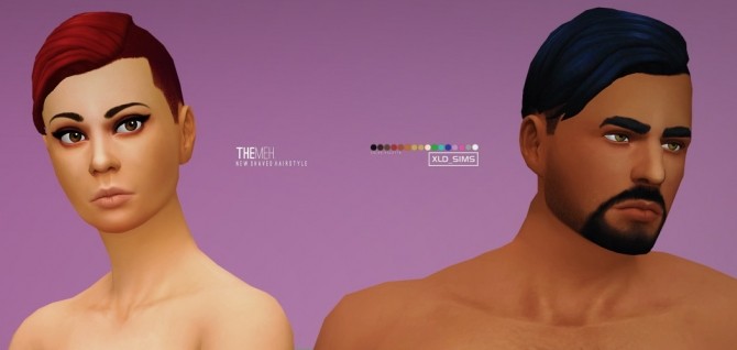 Sims 4 The Meh shaved hairstyle by Xld Sims at SimsWorkshop