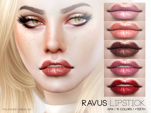 Sims 4 Ravus Lipstick N114 by Pralinesims at TSR