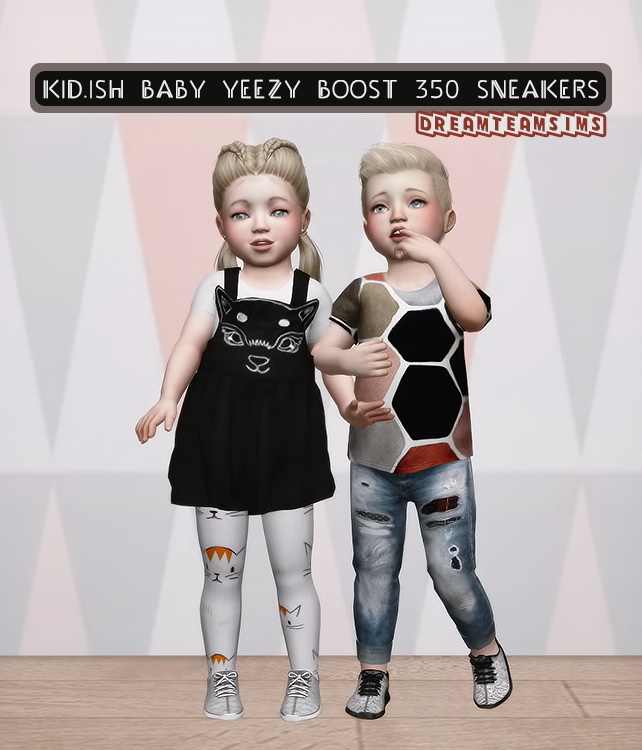 Sims 4 SimSima Kid.ish Baby Yeezy Boost Sneakers (S3 to S4) at Dream Team Sims