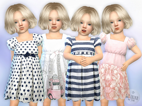 Sims 4 Toddler Dresses Collection P03 by lillka at TSR