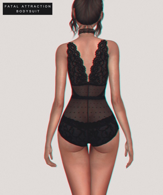 Sims 4 Fatal Attraction Bodysuit at Fashion Royalty Sims