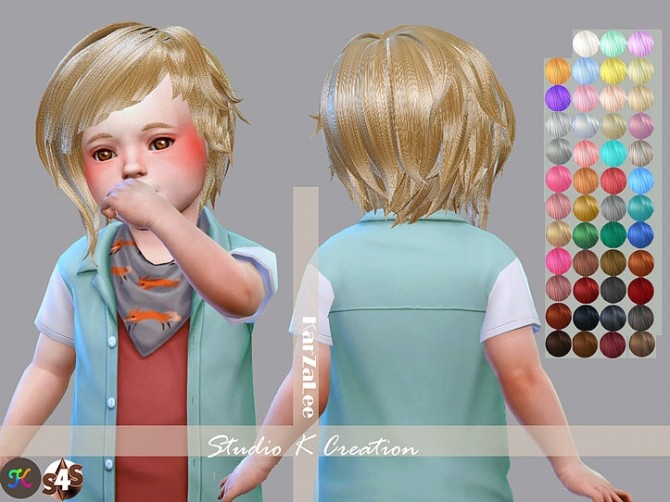 Sims 4 Animate hair72 NAKAJIMA Toddler (Updated) at Studio K Creation