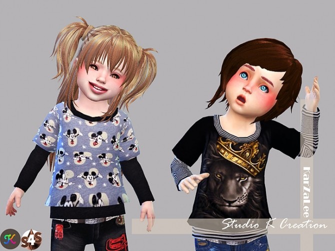 Sims 4 Giruto13 layerTee Toddler version at Studio K Creation