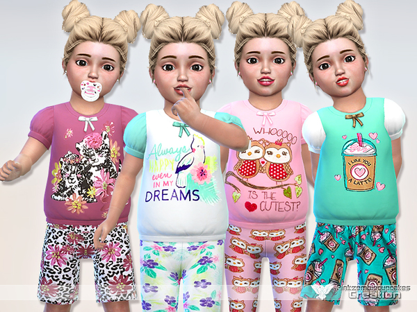 Sims 4 Sweet Dreams Pyjama Collection by Pinkzombiecupcakes at TSR
