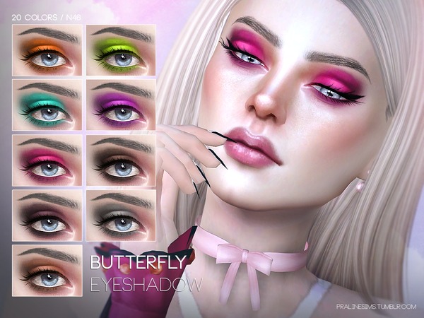 Sims 4 Butterfly Eyeshadow N46 by Pralinesims at TSR