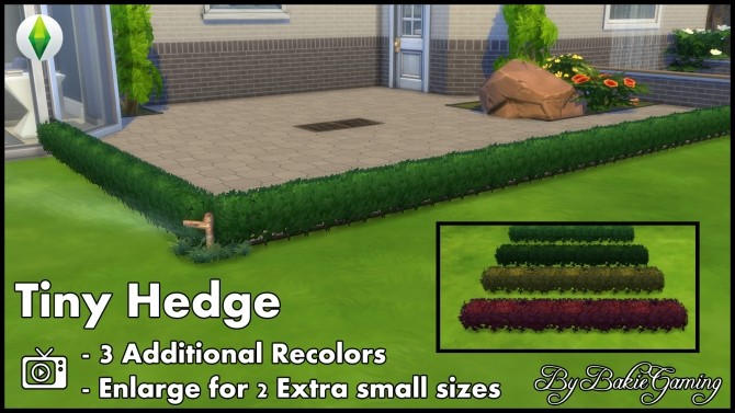 Sims 4 Tiny Hedge by Bakie at Mod The Sims