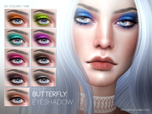Sims 4 Butterfly Eyeshadow N46 by Pralinesims at TSR