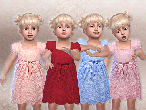 Sims 4 Sweetheart Dress for Toddlers by Pinkzombiecupcakes at TSR