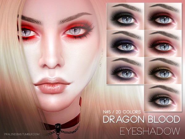 Sims 4 Dragon Blood Eyeshadow N45 by Pralinesims at TSR