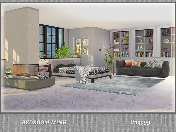 Sims 4 Bedroom Minh by ung999 at TSR