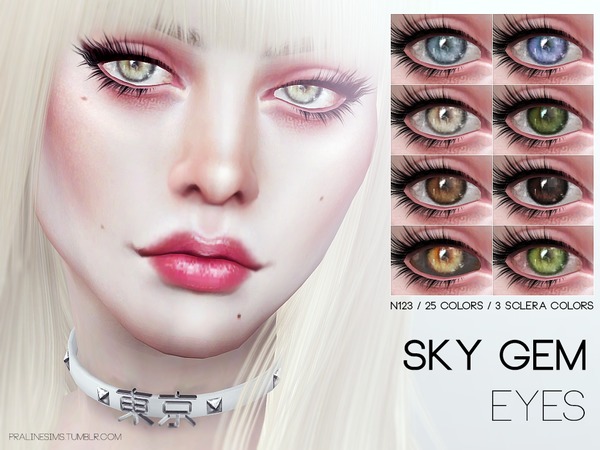 Sims 4 Sky Gem Eyes N123 by Pralinesims at TSR