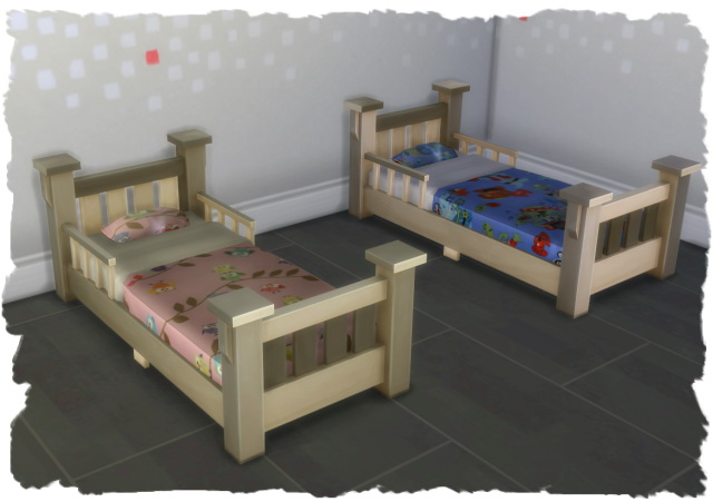 Sims 4 Toddler bed by Chalipo at All 4 Sims