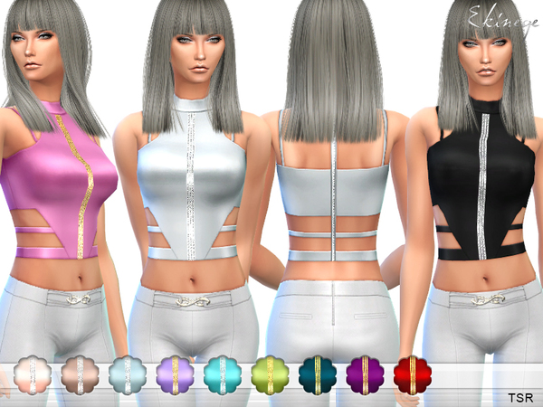 Sims 4 Cut Out Crop Top by Harmonia at TSR