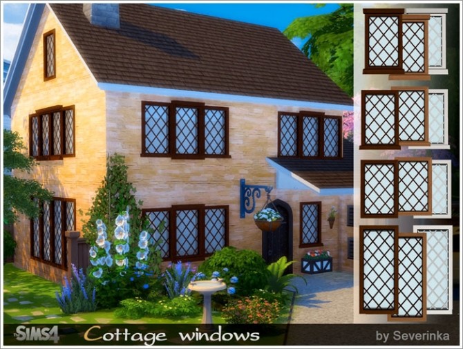 Sims 4 Cottage windows at Sims by Severinka