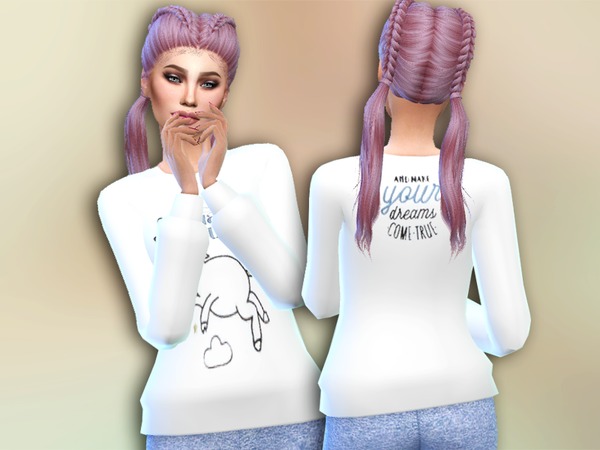 Sims 4 Wake Up Pajama Sweaters by Simlark at TSR