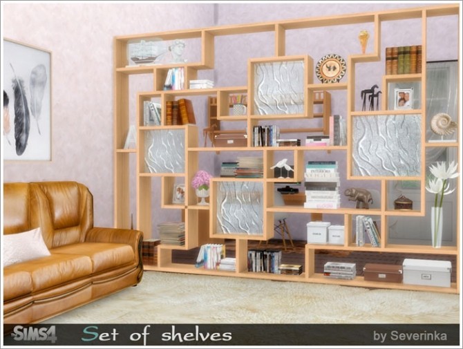 Sims 4 Set of shelves at Sims by Severinka