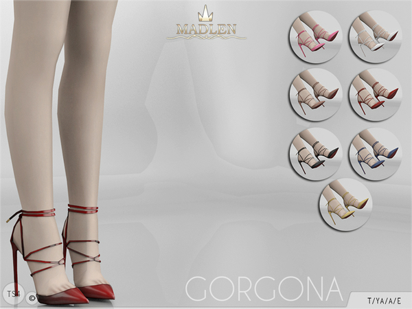 Sims 4 Madlen Gorgona Shoes by MJ95 at TSR