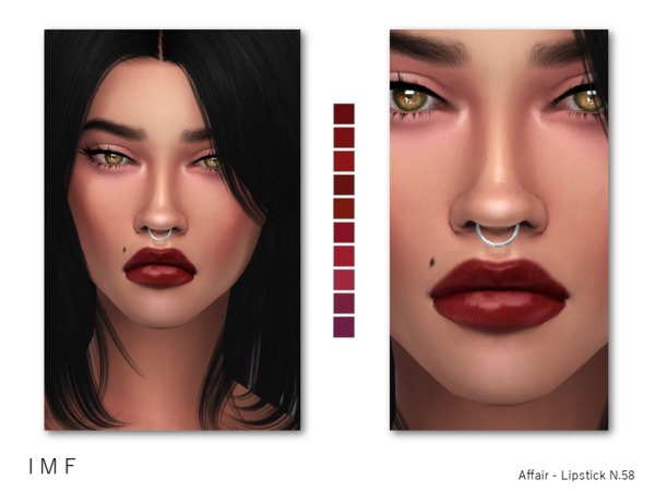 Sims 4 IMF Affair Lipstick N.58 by IzzieMcFire at TSR