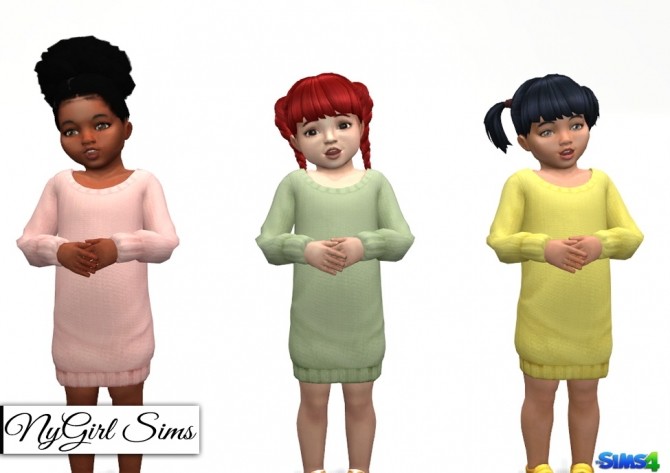Sims 4 Ribbed Sweater Dress at NyGirl Sims