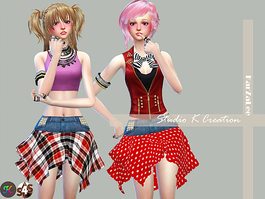 Sims 4 Asymmetrical Skirts at Studio K Creation