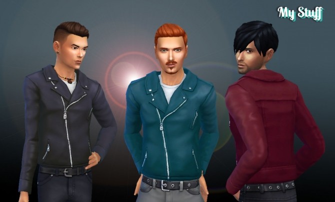 Sims 4 Top Leather Biker at My Stuff
