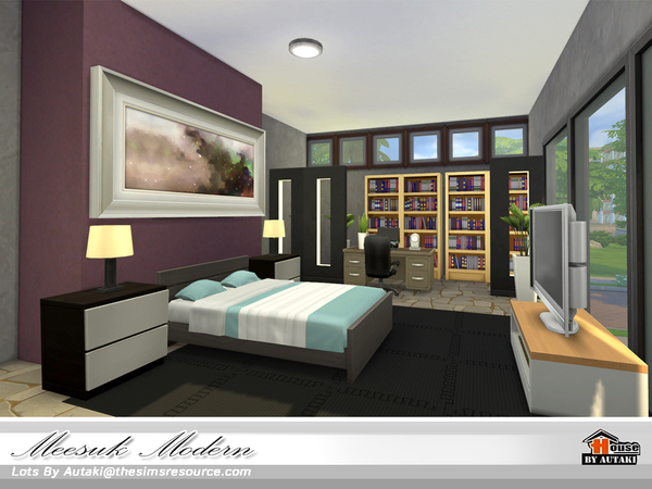 Sims 4 Meesuk Modern house by autaki at TSR