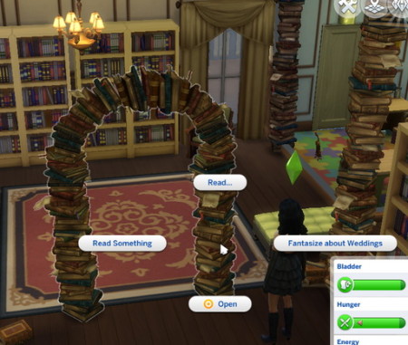Librarians in Love Wedding Arch Bookcase by Leniad at Mod The Sims