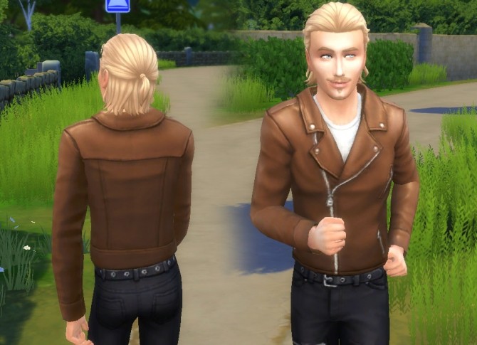 Sims 4 Top Leather Biker at My Stuff