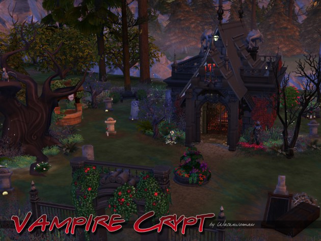 Sims 4 Vampire Crypt by Waterwoman at Akisima